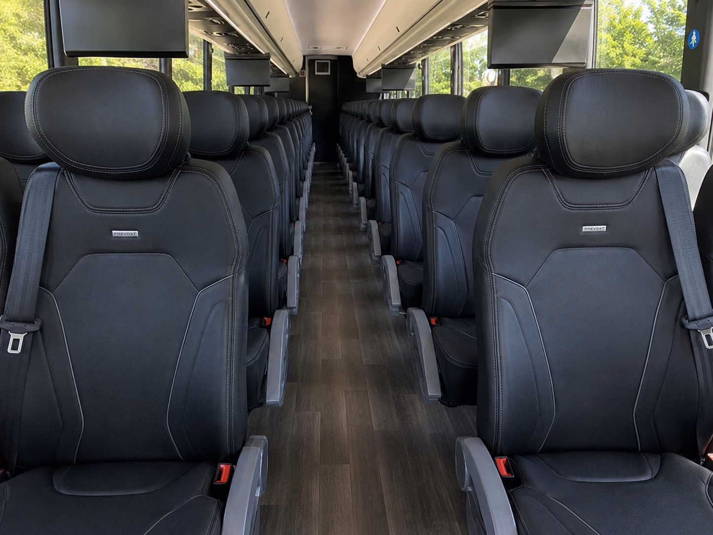 richland charter bus rental interior